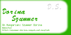 dorina szummer business card